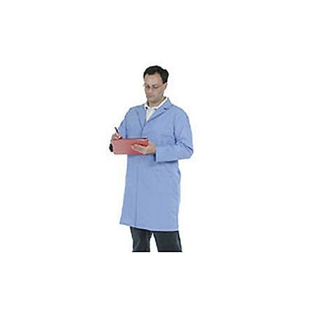 Superior Surgical Unisex Microstatic ESD Lab Coat, Small, Blue 473-S
